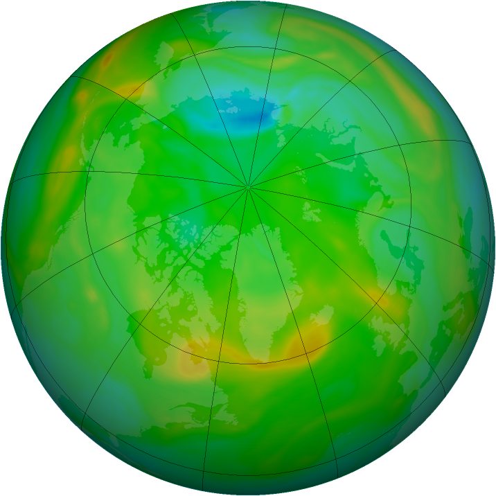 Arctic ozone map for 11 July 2006